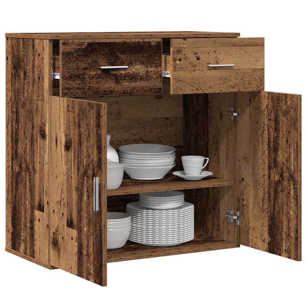vidaXL Commode à tiroirs en bois de récupération 78 x 38 x 80 cm Bois d'ingénierie