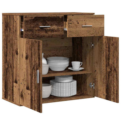vidaXL Commode à tiroirs en bois de récupération 78 x 38 x 80 cm Bois d'ingénierie