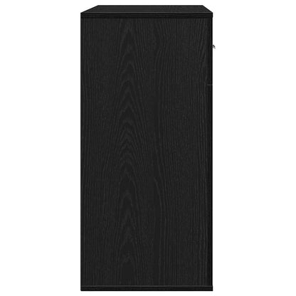 vidaXL Buffet noir aspect chêne 78 x 38 x 80 cm Bois d'ingénierie