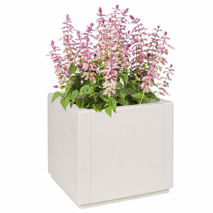 vidaXL Blumenkiste Weiß 36 x 36 x 35 cm Kunststoff