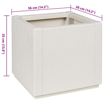 vidaXL Blumenkiste Weiß 36 x 36 x 35 cm Kunststoff
