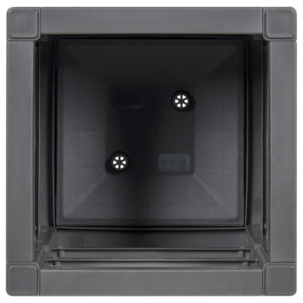 Blumenkiste Dunkelgrau 36 x 36 x 35 cm Kunststoff