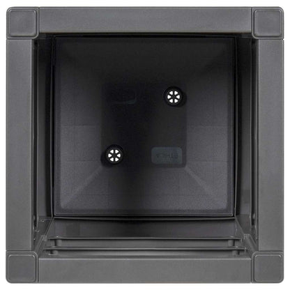 Blumenkiste Dunkelgrau 36 x 36 x 35 cm Kunststoff