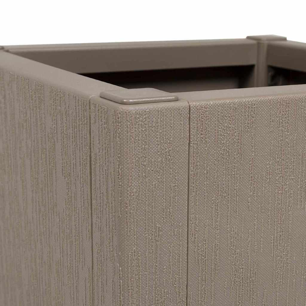 vidaXL Blumenkiste Hellbraun 36 x 36 x 35 cm Kunststoff