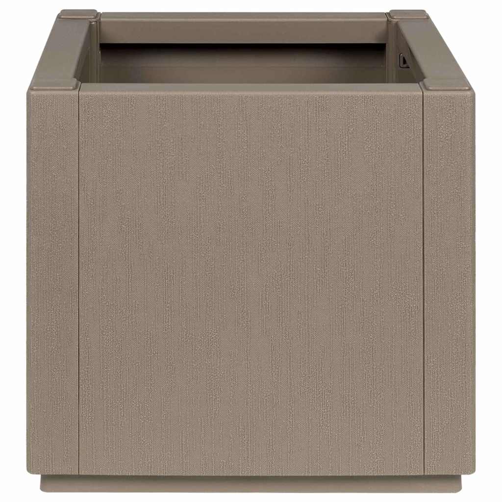 vidaXL Blumenkiste Hellbraun 36 x 36 x 35 cm Kunststoff