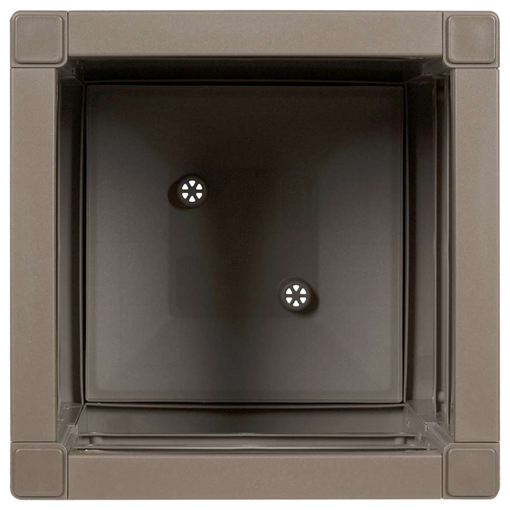 vidaXL Blumenkiste Hellbraun 36 x 36 x 35 cm Kunststoff