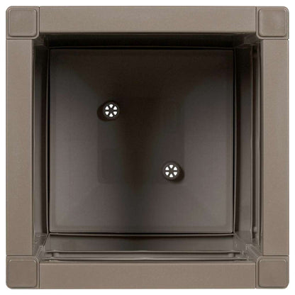 vidaXL Blumenkiste Hellbraun 36 x 36 x 35 cm Kunststoff