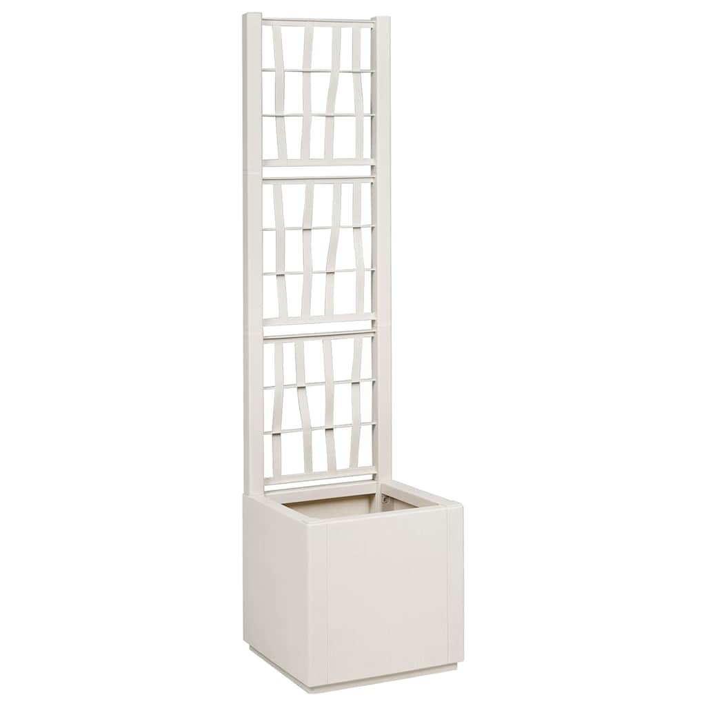vidaXL Blumenkiste Weiß 36 x 36 x 140 cm Kunststoff