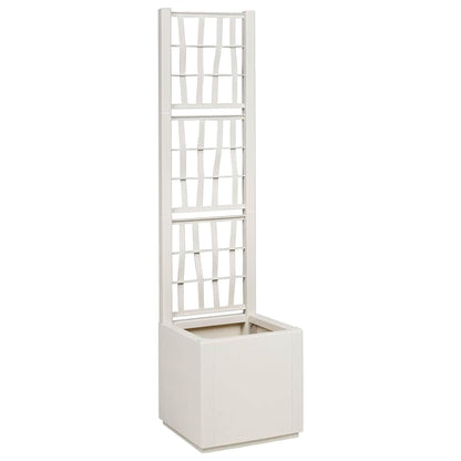vidaXL Blumenkiste Weiß 36 x 36 x 140 cm Kunststoff