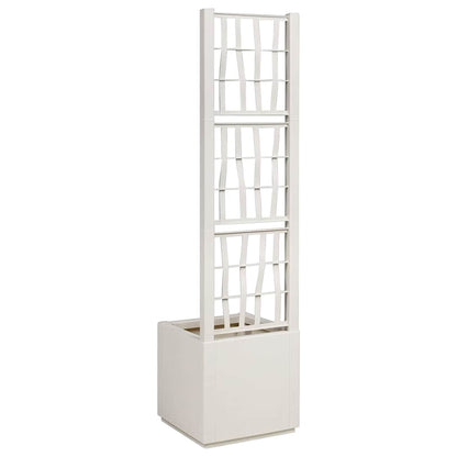 vidaXL Blumenkiste Weiß 36 x 36 x 140 cm Kunststoff