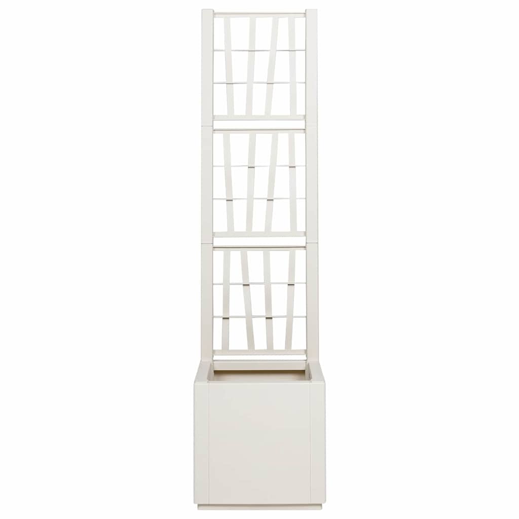 vidaXL Blumenkiste Weiß 36 x 36 x 140 cm Kunststoff