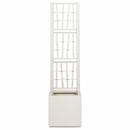 vidaXL Blumenkiste Weiß 36 x 36 x 140 cm Kunststoff