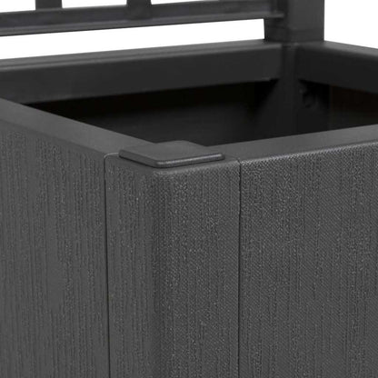 Blumenkiste Dunkelgrau 36 x 36 x 140 cm Kunststoff