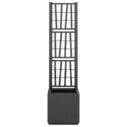 Blumenkiste Dunkelgrau 36 x 36 x 140 cm Kunststoff