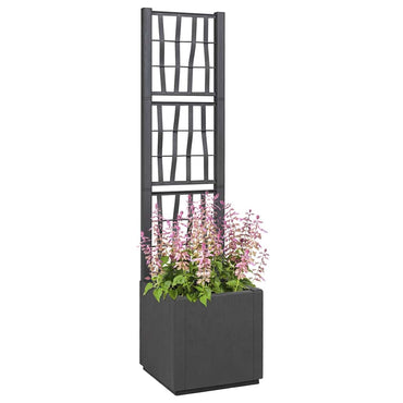 vidaXL Blumenkiste Dunkelgrau 36 x 36 x 140 cm Kunststoff