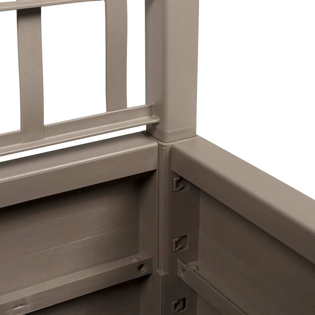 Blumenkiste Hellbraun 36 x 36 x 140 cm Kunststoff