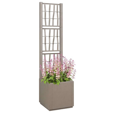vidaXL Blumenkiste Hellbraun 36 x 36 x 140 cm Kunststoff