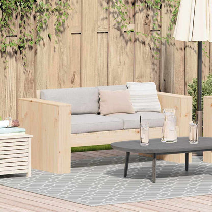 Garten-Sofa Natur 134 x 60 x 62 cm Massives Kiefernholz