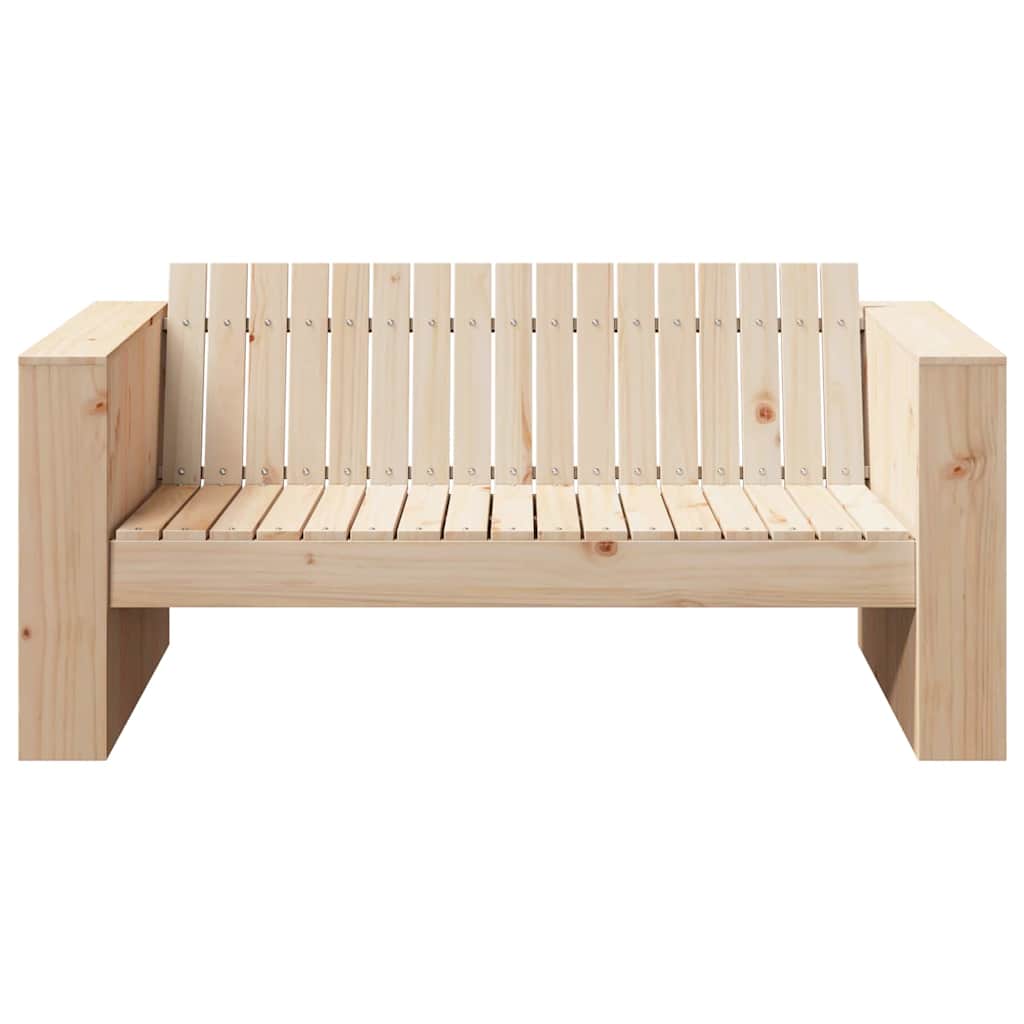 Garten-Sofa Natur 134 x 60 x 62 cm Massives Kiefernholz