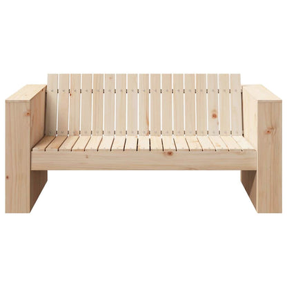 Garten-Sofa Natur 134 x 60 x 62 cm Massives Kiefernholz