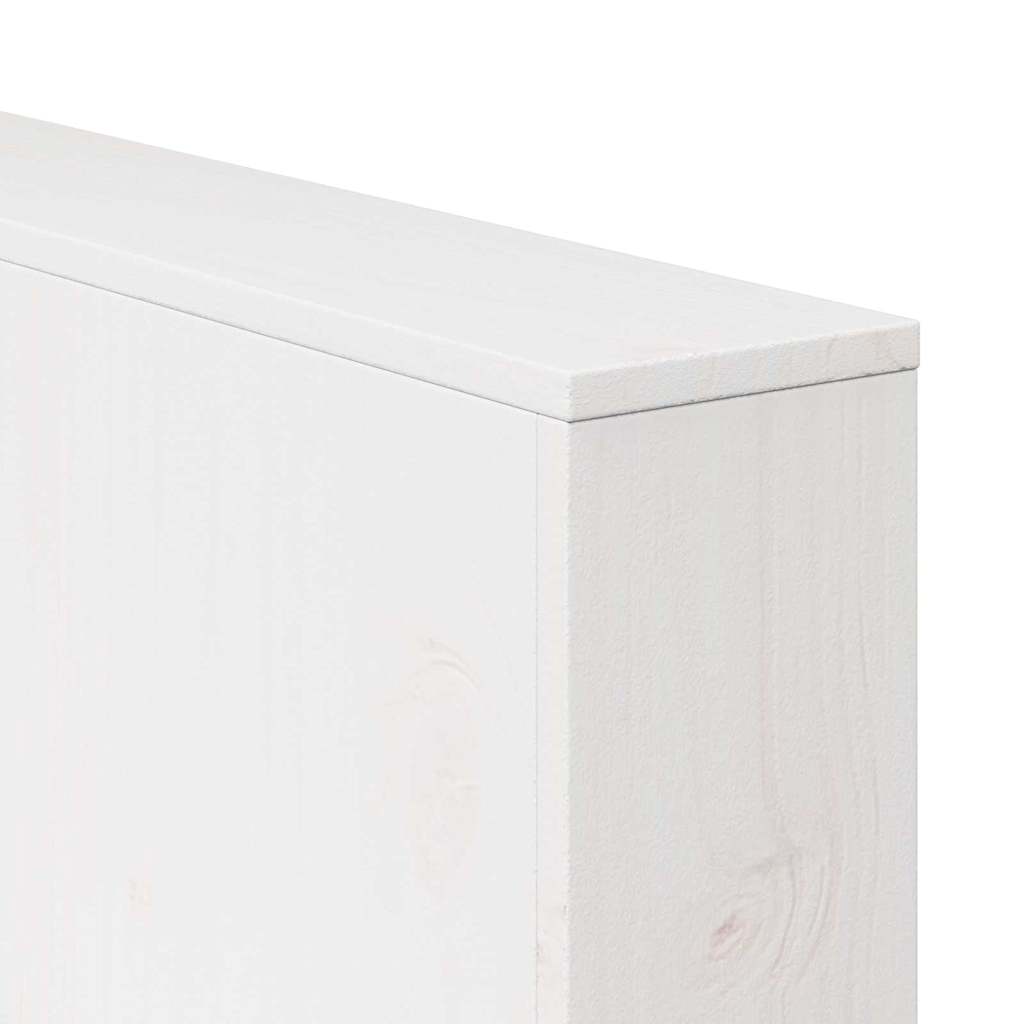 Garten-Sofa Weiß 134 x 60 x 62 cm Massives Kiefernholz