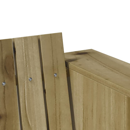 Garten-Sofa Grün 134 x 60 x 62 cm Massives Kiefernholz