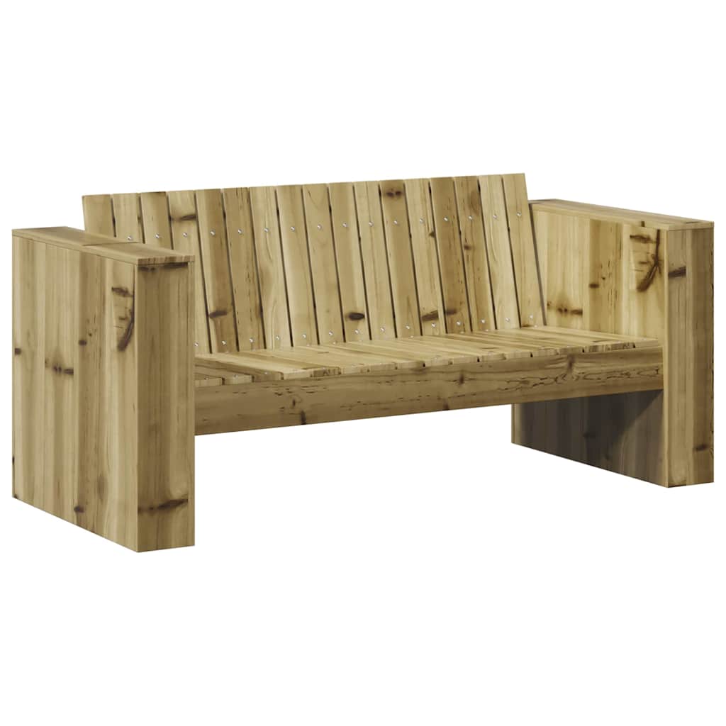 Garten-Sofa Grün 134 x 60 x 62 cm Massives Kiefernholz
