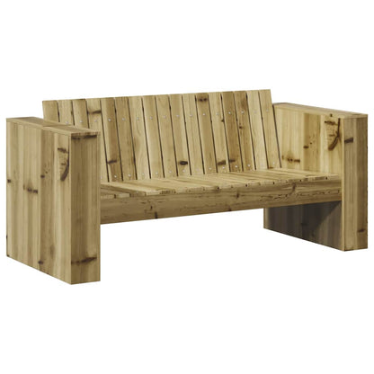 Garten-Sofa Grün 134 x 60 x 62 cm Massives Kiefernholz