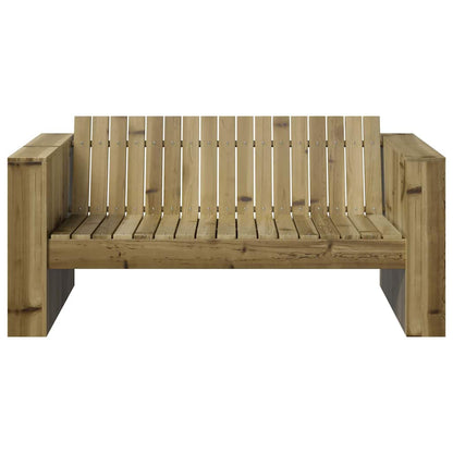 Garten-Sofa Grün 134 x 60 x 62 cm Massives Kiefernholz
