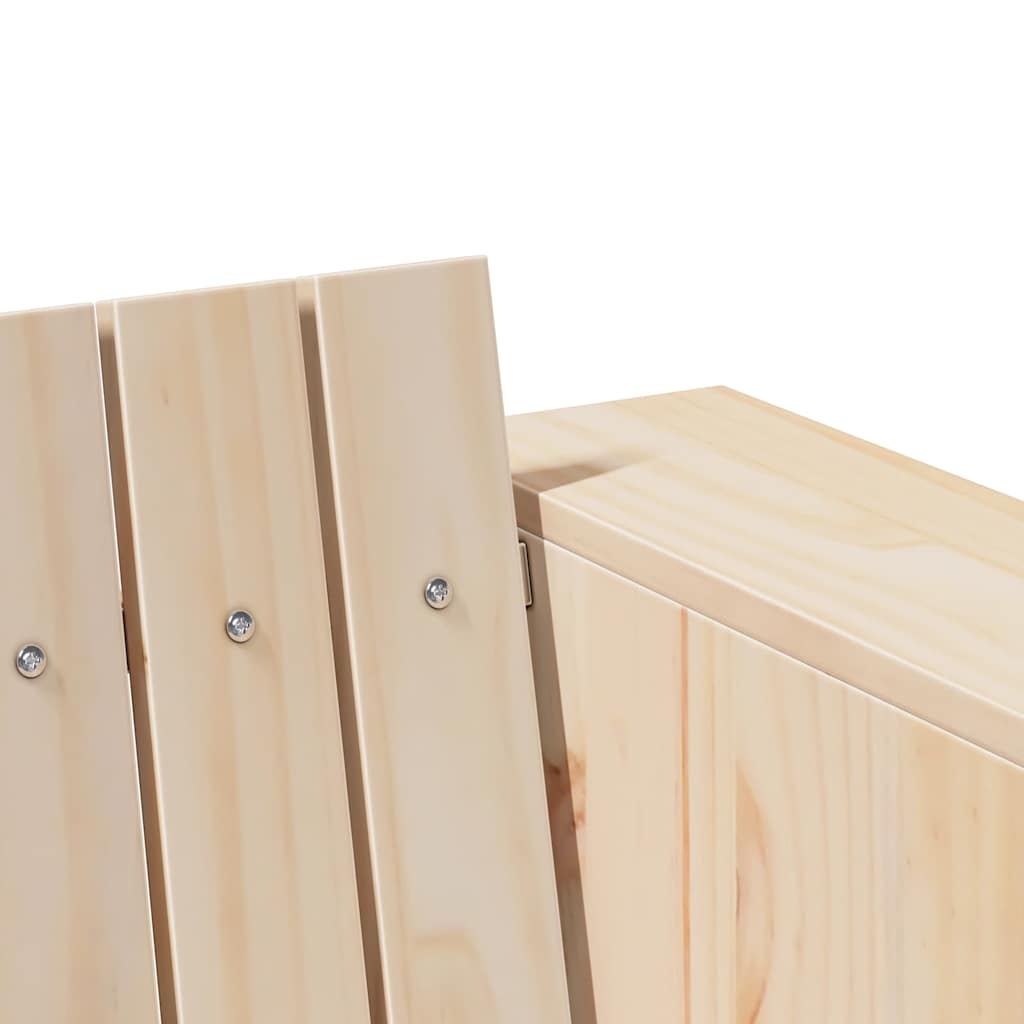 Garten-Sofa Natur 185,5 x 60 x 62 cm Massives Kiefernholz