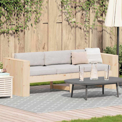 Garten-Sofa Natur 185,5 x 60 x 62 cm Massives Kiefernholz