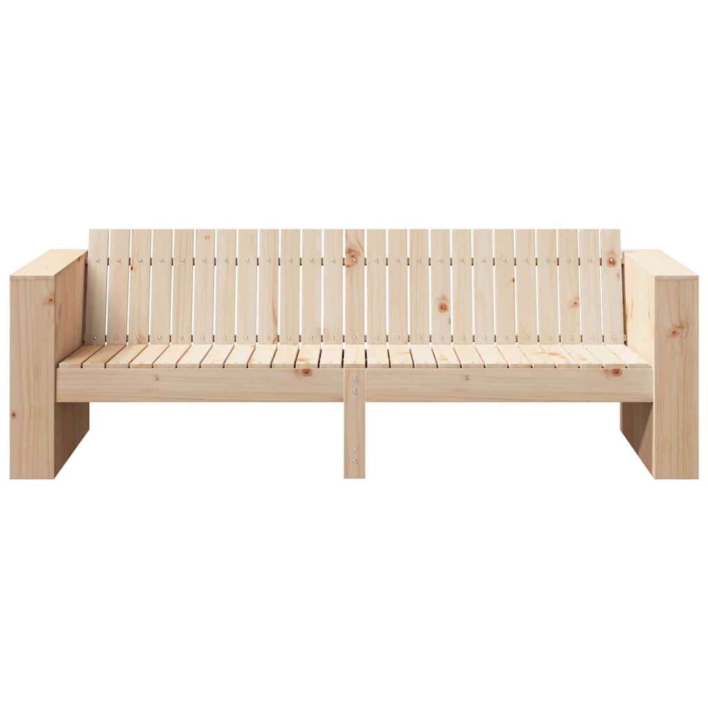Garten-Sofa Natur 185,5 x 60 x 62 cm Massives Kiefernholz