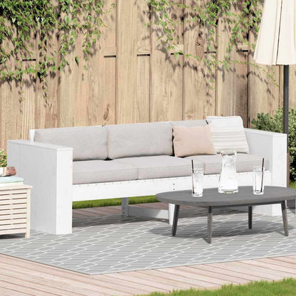 vidaXL Garten-Sofa Weiß 185,5 x 60 x 62 cm Massives Kiefernholz