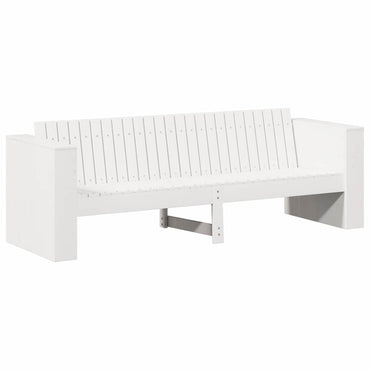 vidaXL Garten-Sofa Weiß 185,5 x 60 x 62 cm Massives Kiefernholz