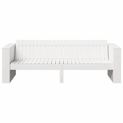 vidaXL Garten-Sofa Weiß 185,5 x 60 x 62 cm Massives Kiefernholz