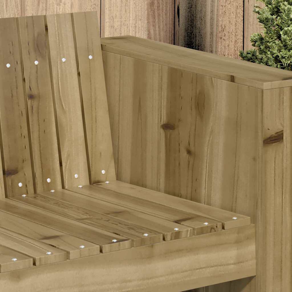 vidaXL Garten-Sofa Braun 185,5 x 60 x 62 cm Massives Kiefernholz