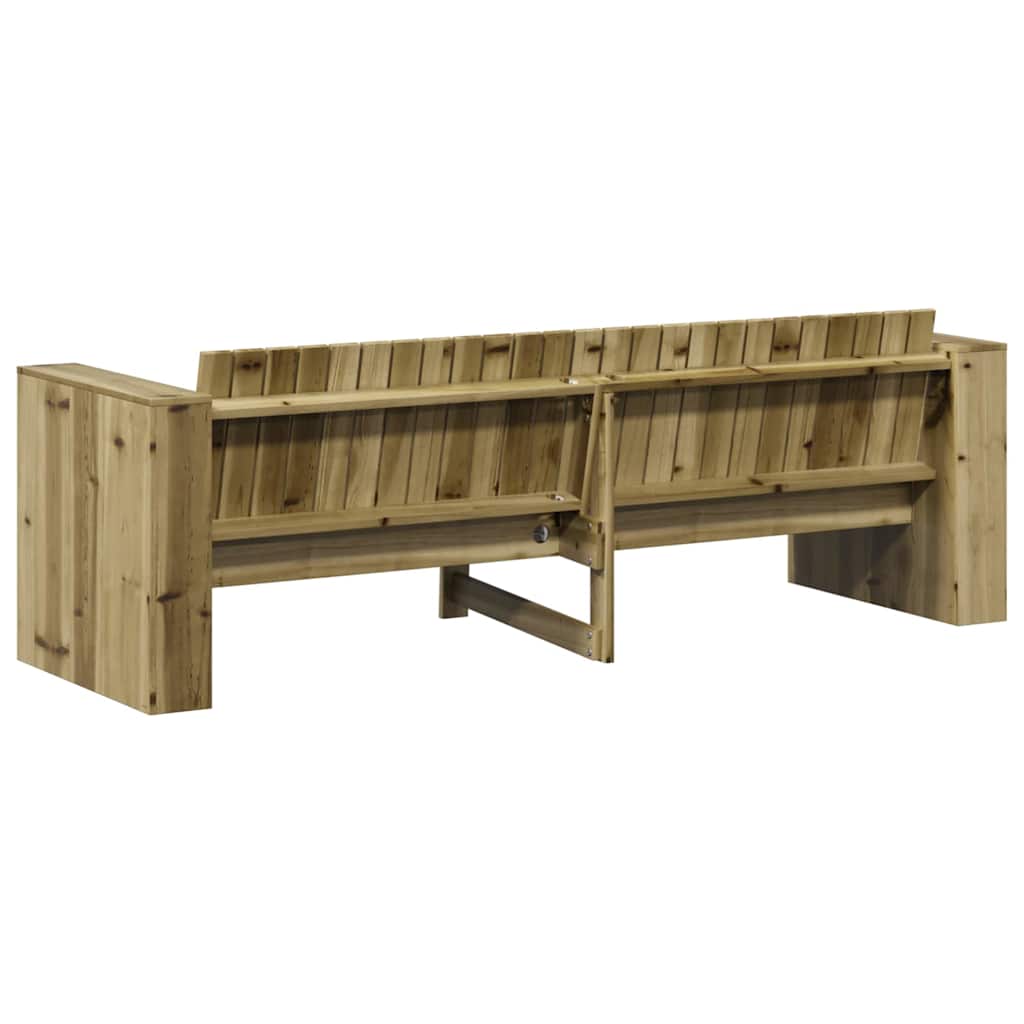 vidaXL Garten-Sofa Braun 185,5 x 60 x 62 cm Massives Kiefernholz