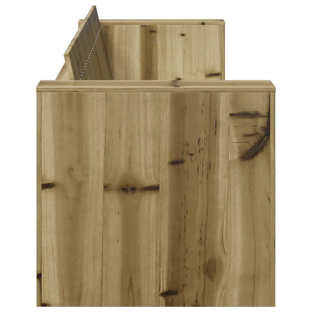 vidaXL Garten-Sofa Braun 185,5 x 60 x 62 cm Massives Kiefernholz