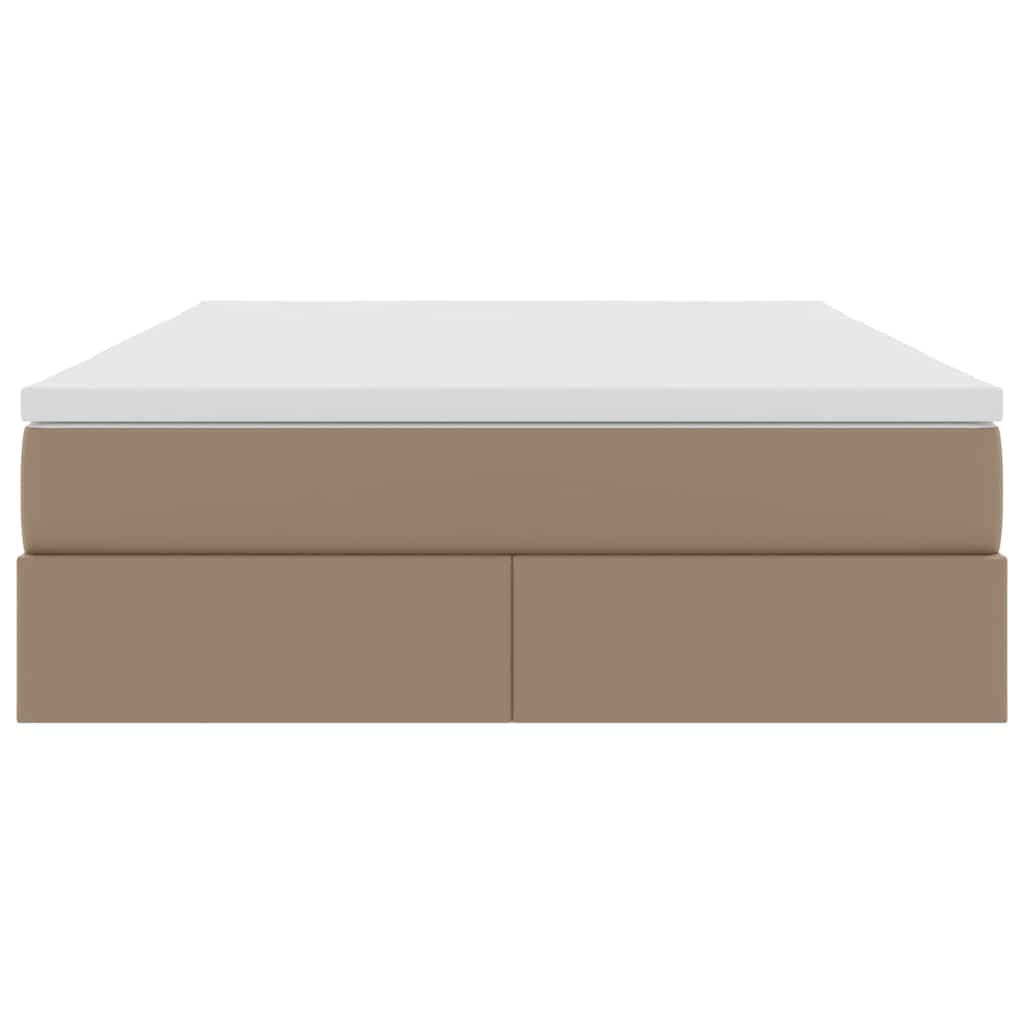 Aufbewahrungsbett mit Matratze Cappuccino 140 x 190 cm