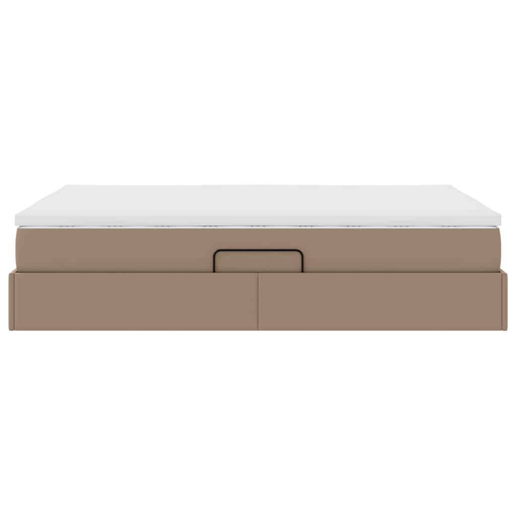Aufbewahrungsbett mit Matratze Cappuccino 140 x 190 cm