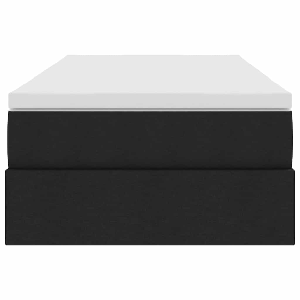 Aufbewahrungsbett mit Matratze Schwarz 100 x 200 cm Polyester