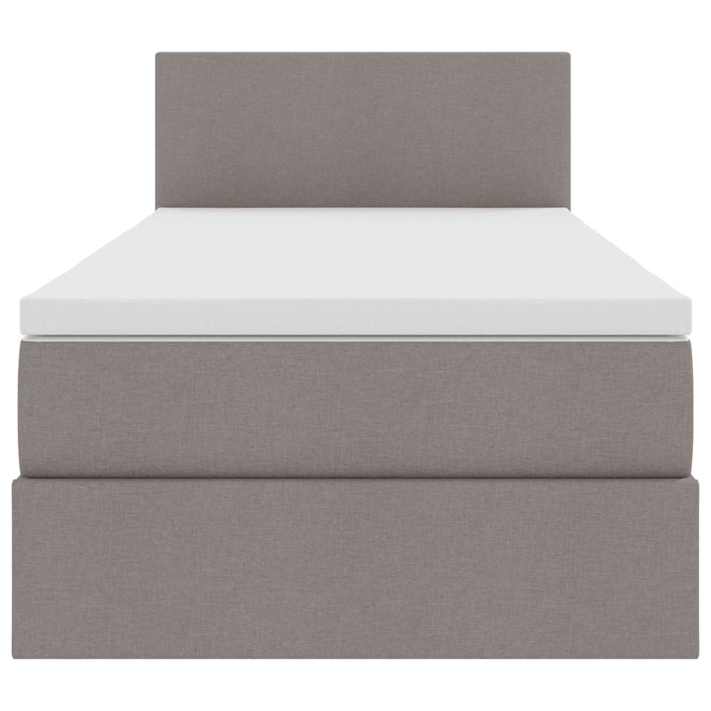 vidaXL Aufbewahrungsbett mit Matratze Taupe 100 x 200 cm Holzwerkstoff
