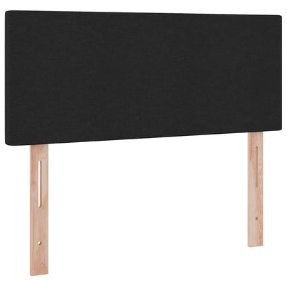 Aufbewahrungsbett mit Matratze Schwarz 120 x 200 cm