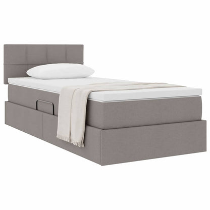 vidaXL Aufbewahrungsbett mit Matratze Taupe 100 x 200 cm Holzwerkstoff