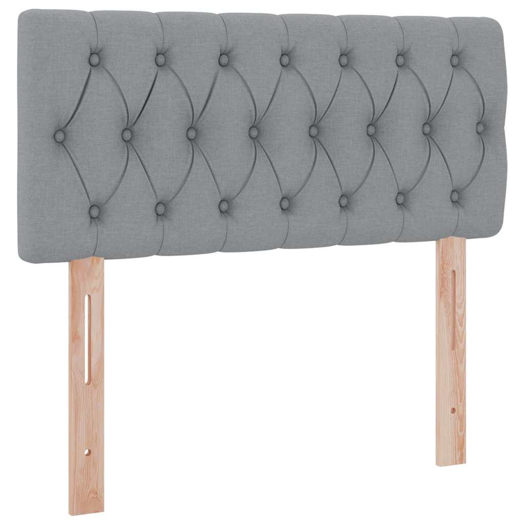 Aufbewahrungsbett mit Matratze Hellgrau 90 x 190 cm