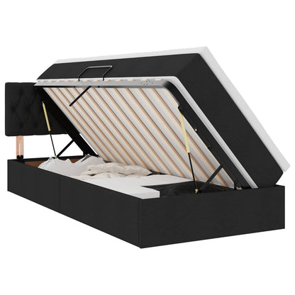 vidaXL Aufbewahrungsbett mit Matratze mit Matratze Schwarz 90 x 200 cm