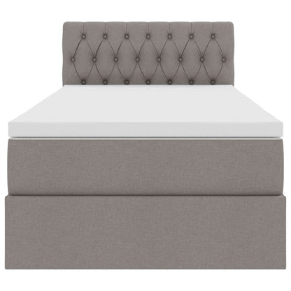 vidaXL Aufbewahrungsbett mit Matratze Taupe 100 x 200 cm Holzwerkstoff