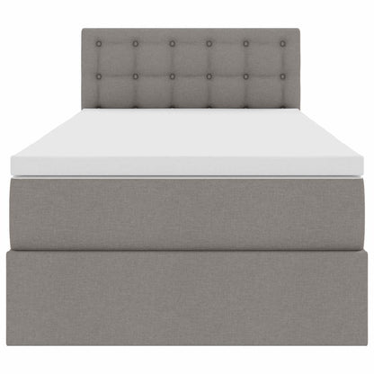 vidaXL Aufbewahrungsbett mit Matratze Taupe 100 x 200 cm Holzwerkstoff