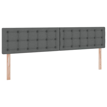 Aufbewahrungsbett mit Matratze Dunkelgrau 200 x 200 cm