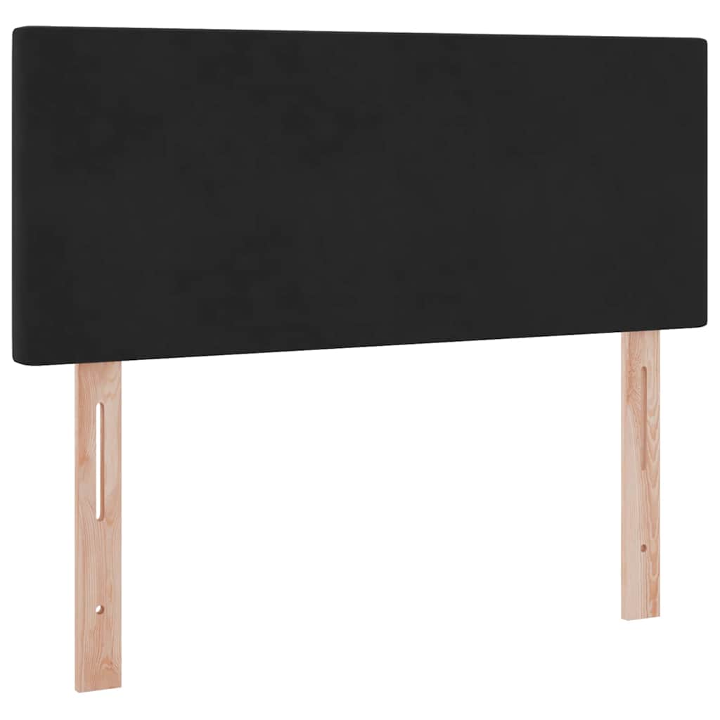 Aufbewahrungsbett mit Matratze Schwarz 120 x 190 cm Samt